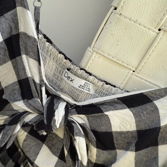 Dex Black and White Plaid Top - Picture 3 of 3